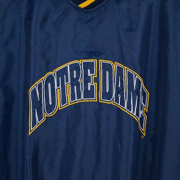 Vintage 90s Notre Dame Irish Windbreaker Pullover Men's XL - Picture 2 of 5